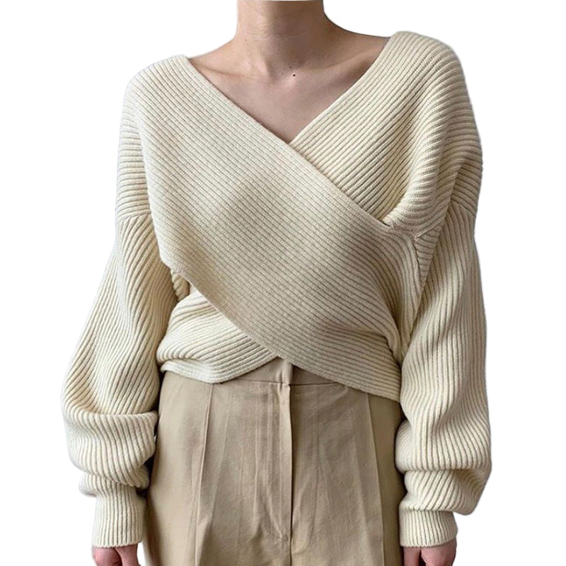Savrani™ | Pull in maglia incrociata chic