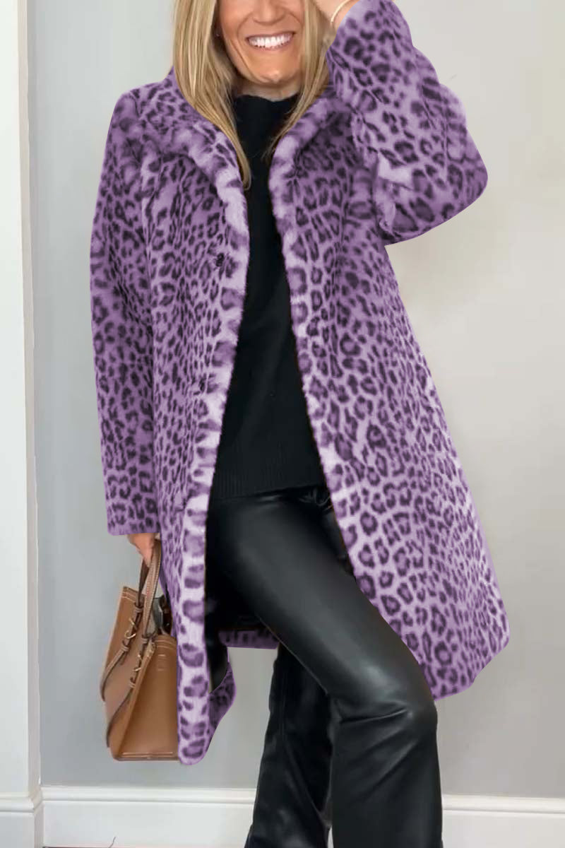 Savrani™ | Cappotto con stampa leopardata