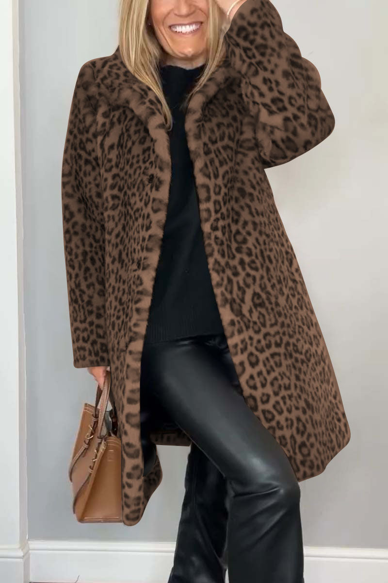 Savrani™ | Cappotto con stampa leopardata