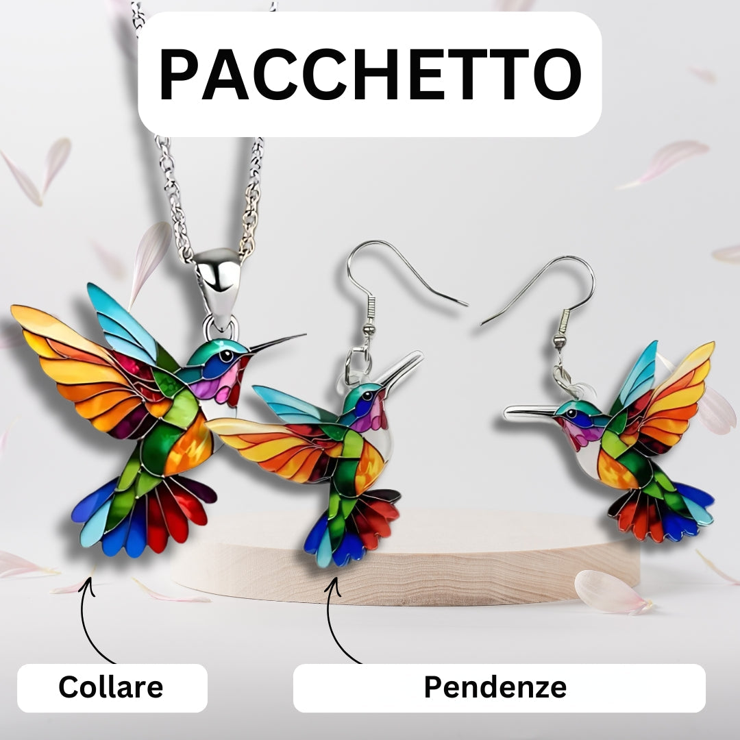 Savrani™ | Collana elegante con colibrì