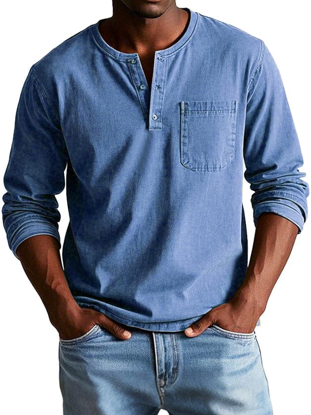 Savrani™ | Maglione Henley vintage