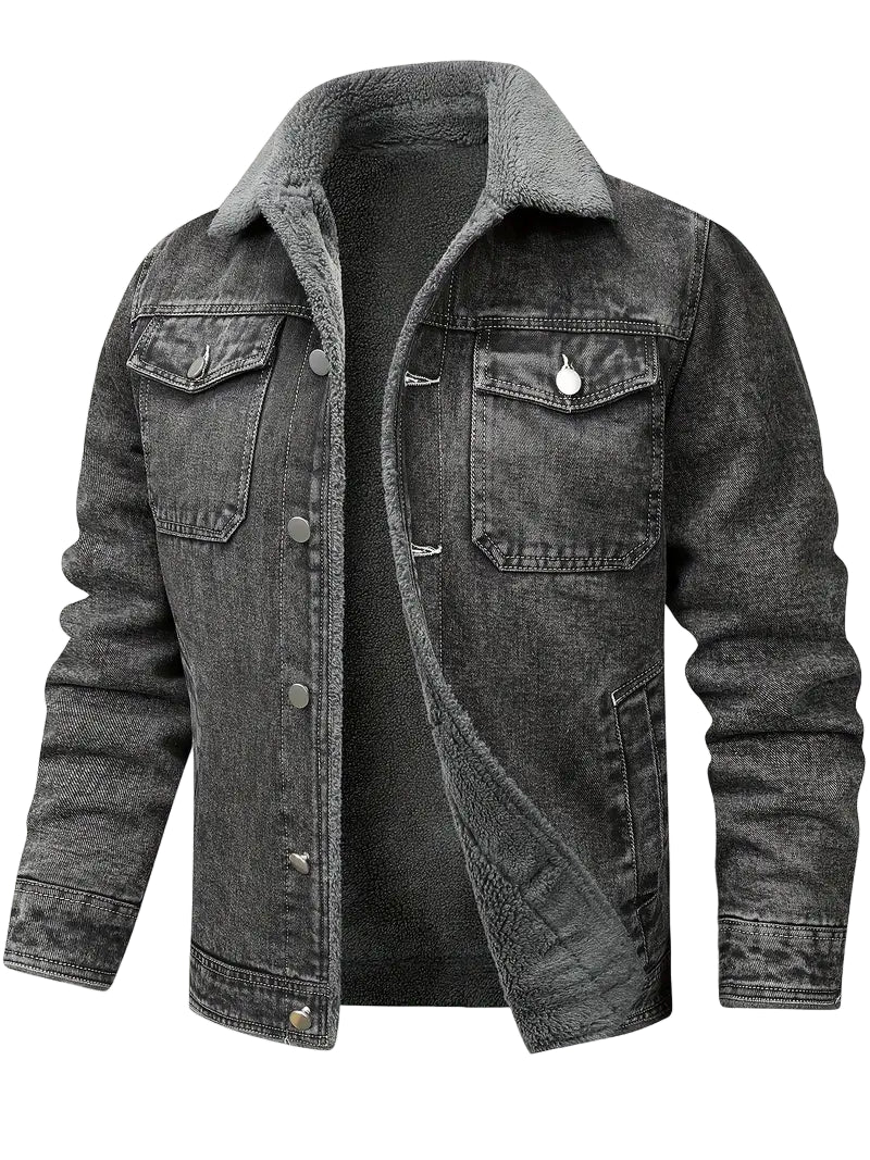 Savrani™ | Giacca in denim vintage con fodera in pile