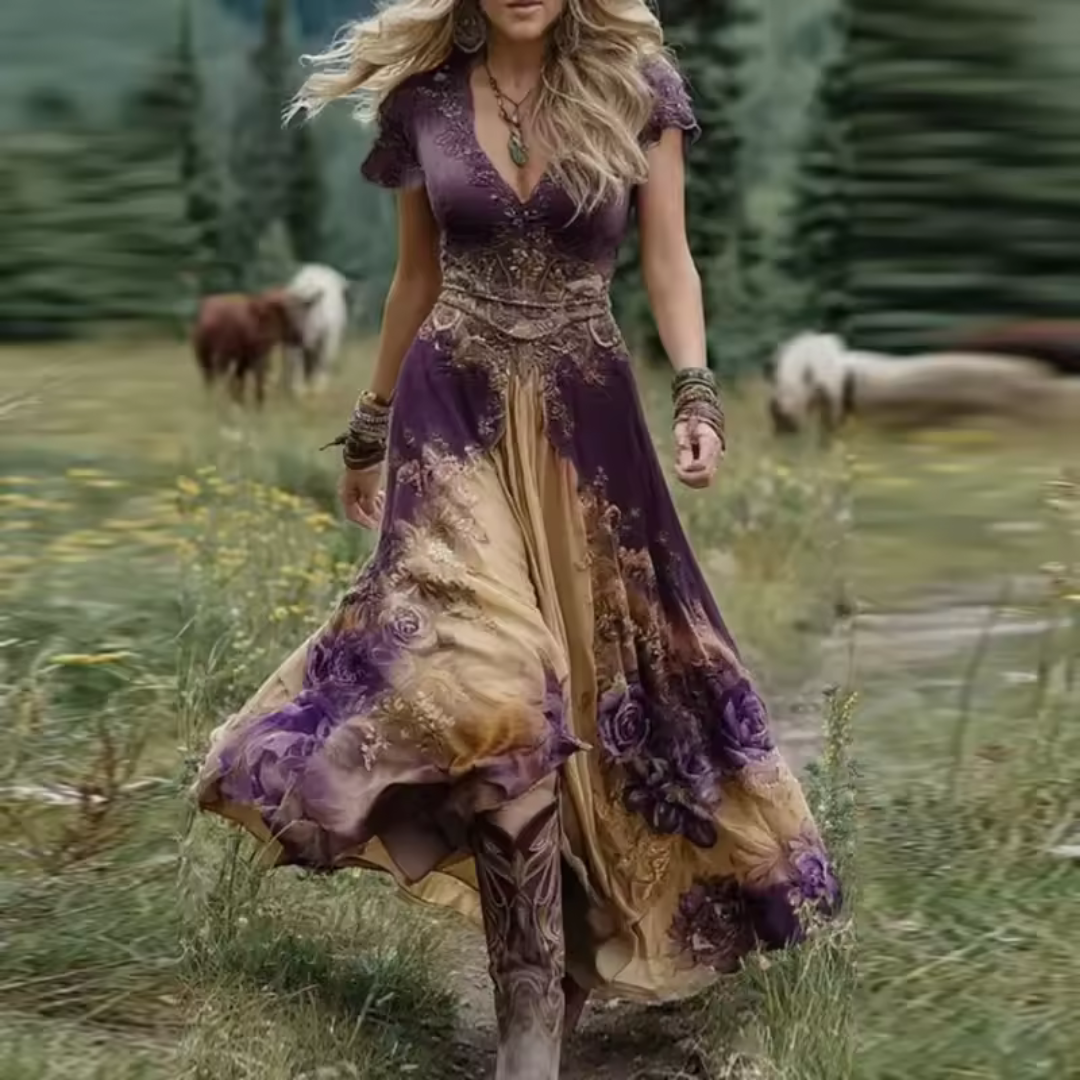 Savrani™ | Abito floreale sartoriale e fluido