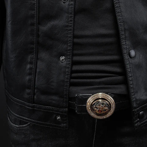 Savrani™ | Giacca biker in pelle