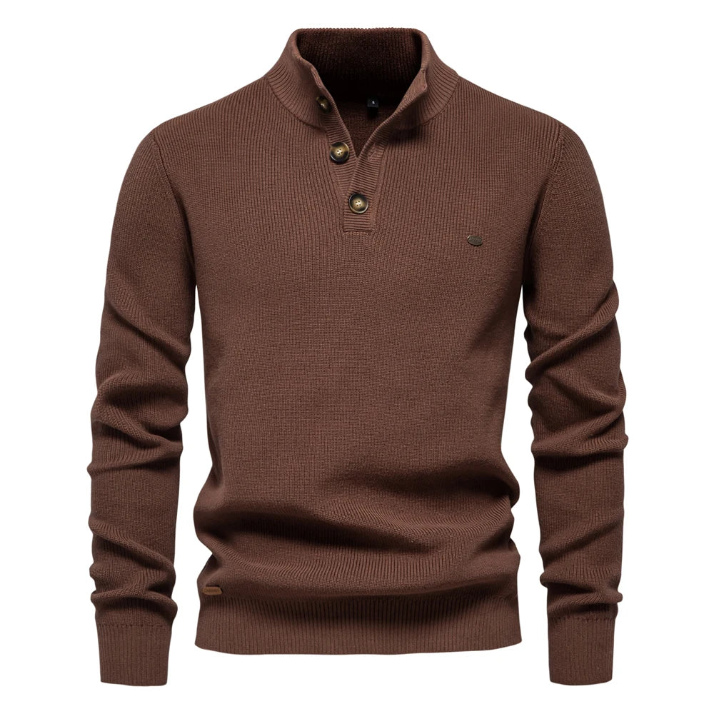 Savrani™ | Maglione da uomo con design a bottoni
