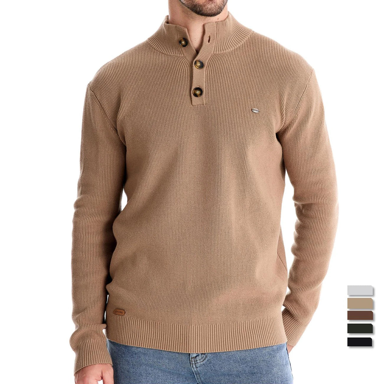 Savrani™ | Maglione da uomo con design a bottoni