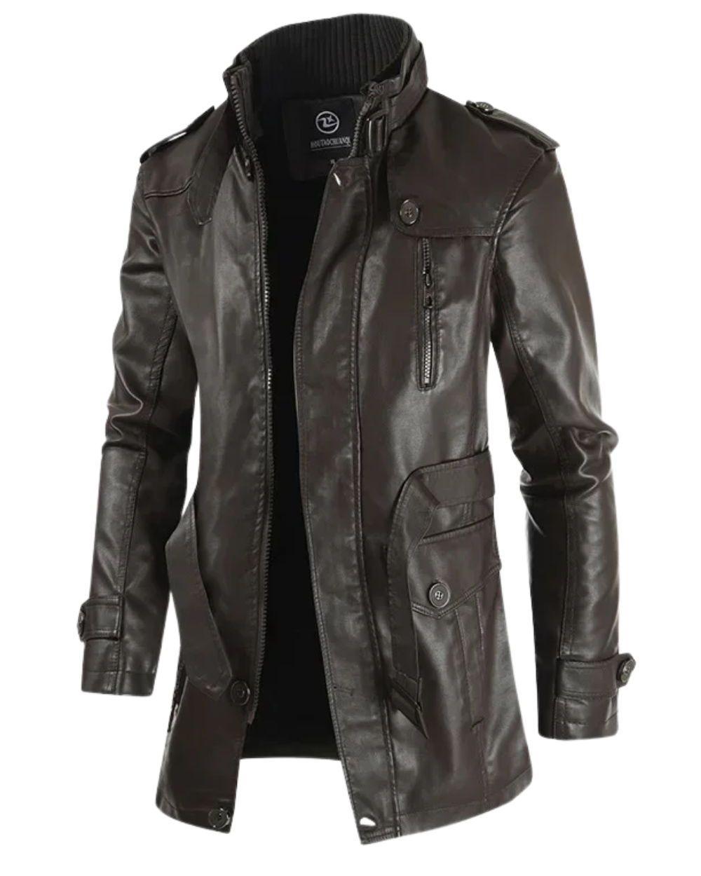 Savrani™ | Giacca da biker in pelle lunga elegante
