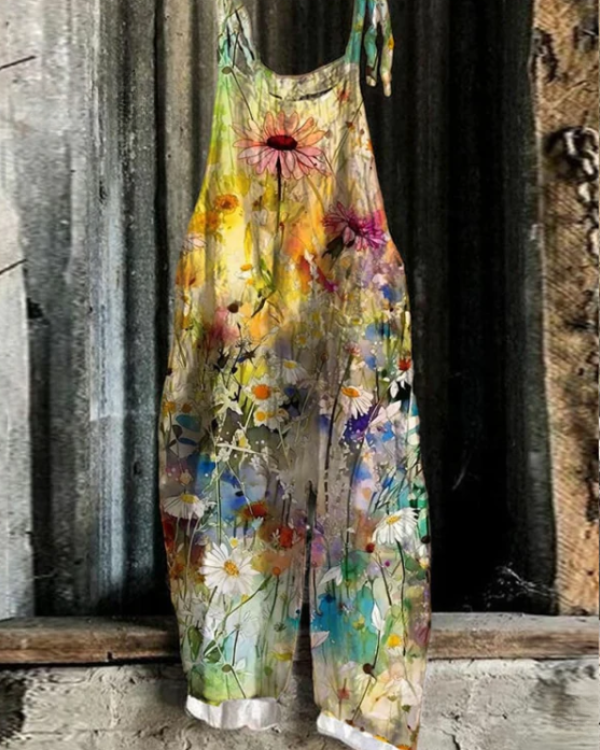 Savraniâ„¢ | Jumpsuit Vintage Floreale - Stile e Comfort Senza Sforzo per Donne