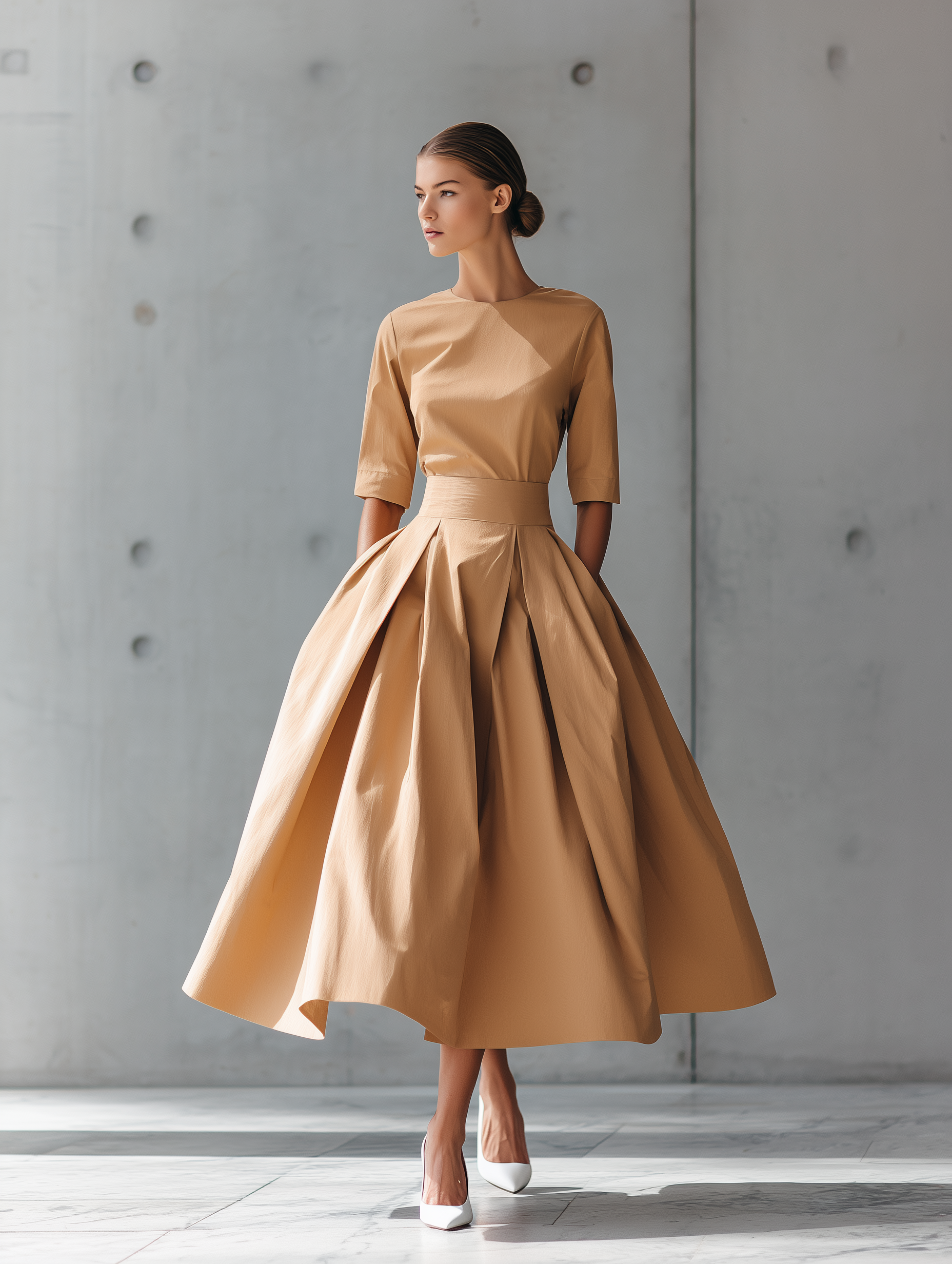 Savrani™ | Abito Maxi Strutturato in Cotone