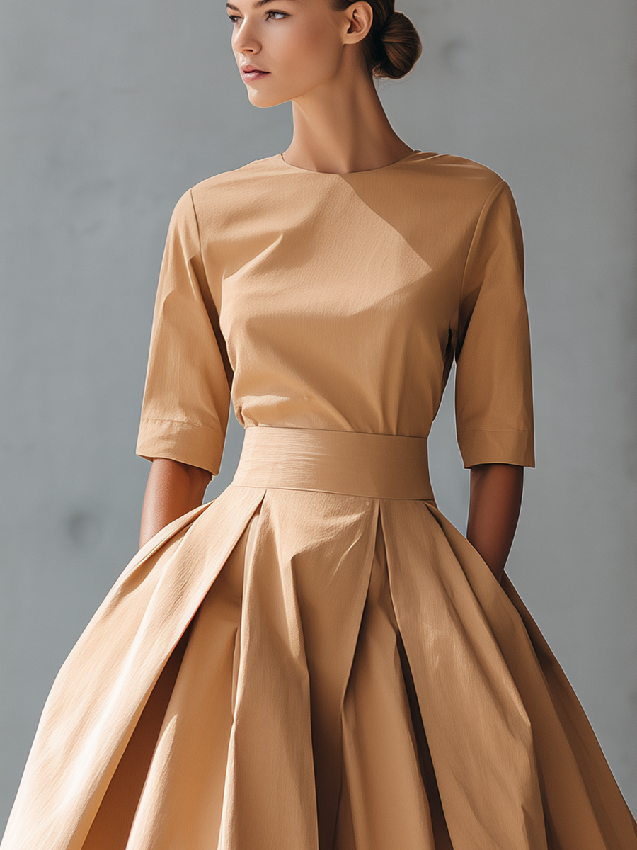 Savrani™ | Abito Maxi Strutturato in Cotone