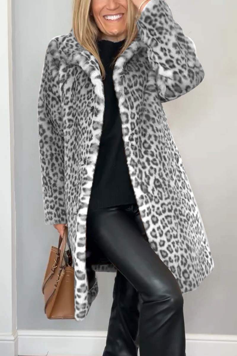 Savrani™ | Cappotto con stampa leopardata