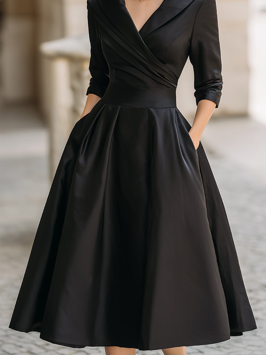 Savrani™ | Abito midi in satin
