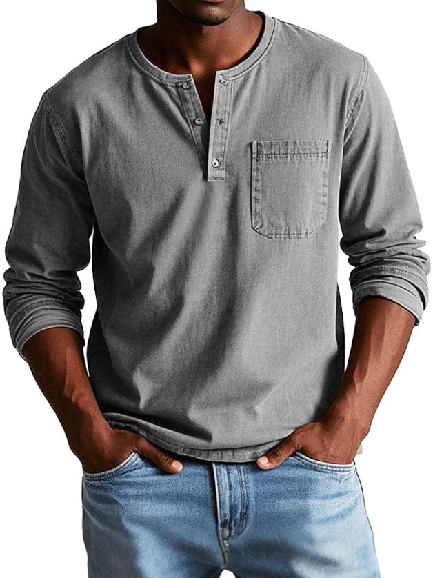 Savrani™ | Maglione Henley vintage
