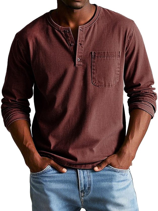 Savrani™ | Maglione Henley vintage