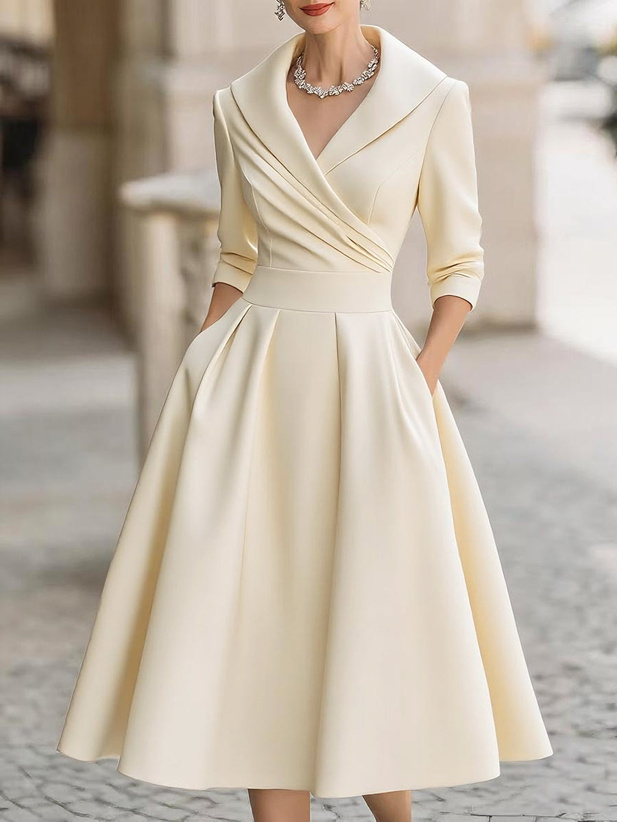 Savrani™ | Abito midi in satin