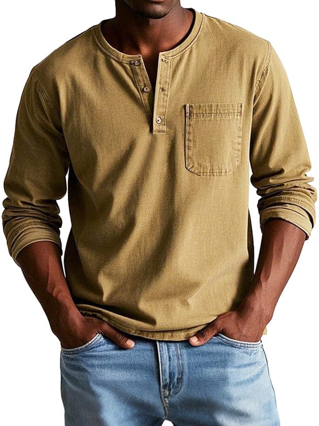 Savrani™ | Maglione Henley vintage