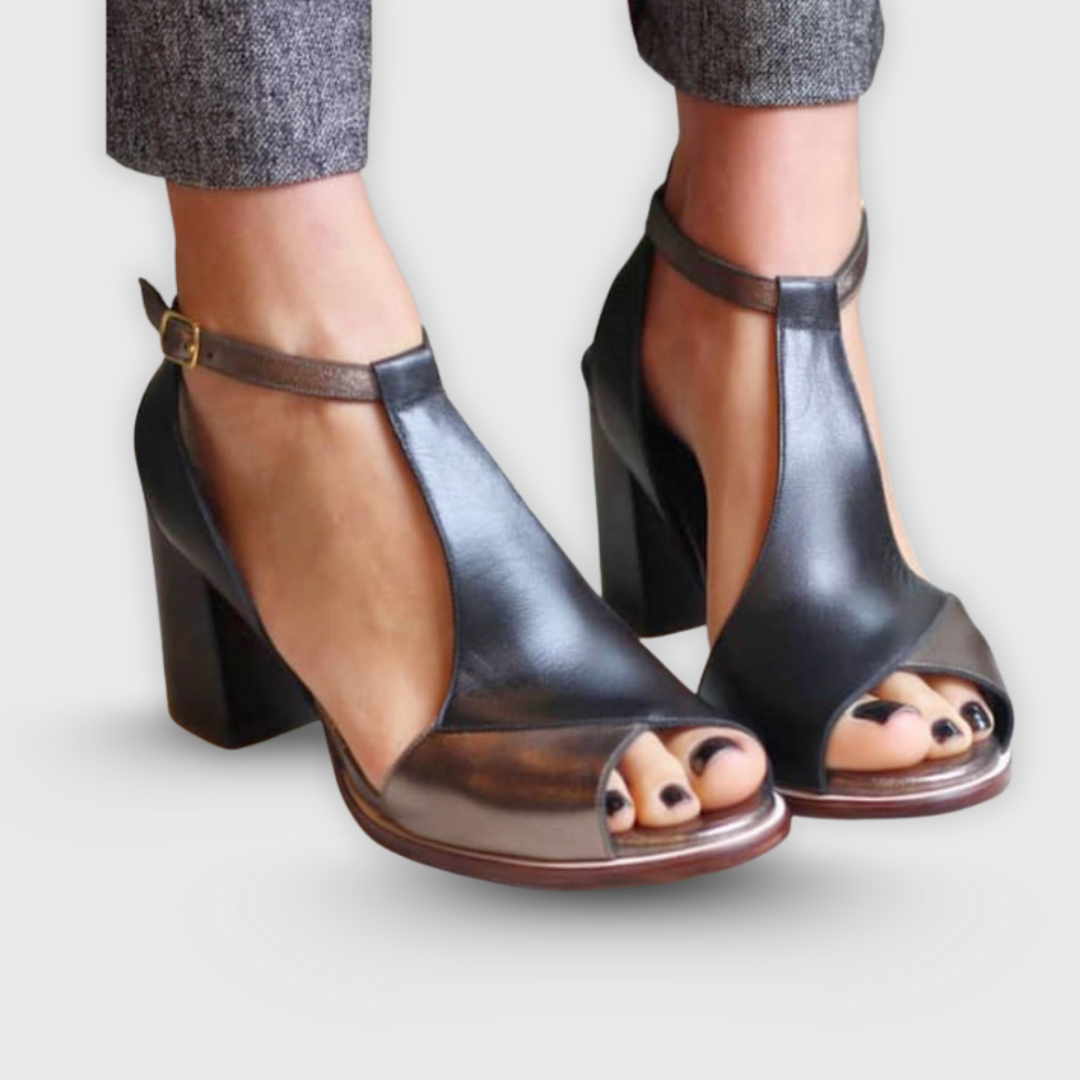 Savrani™ | Sandalo con Tacco Bloccato e Patchwork