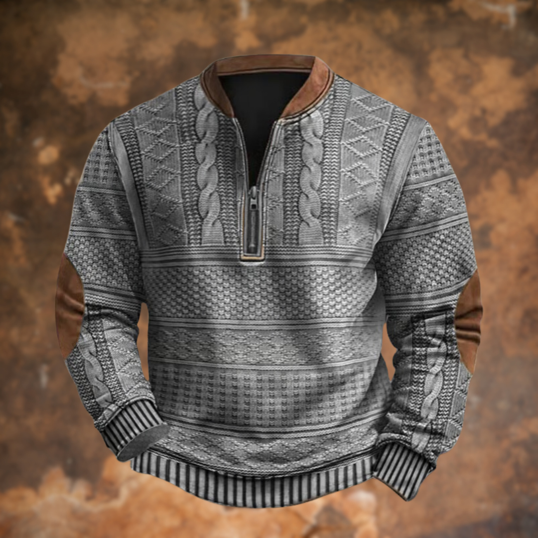 Savrani™ | Maglione con zip decorativa