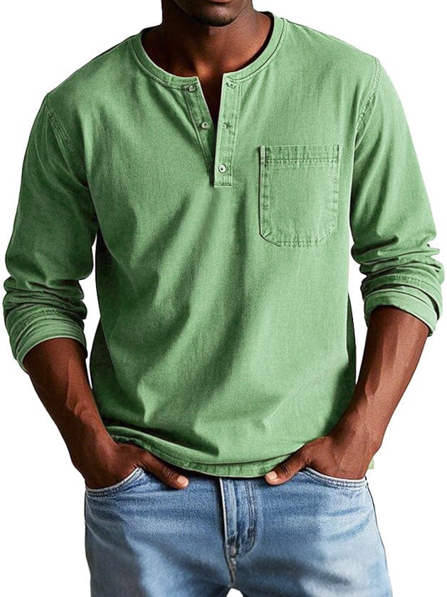 Savrani™ | Maglione Henley vintage