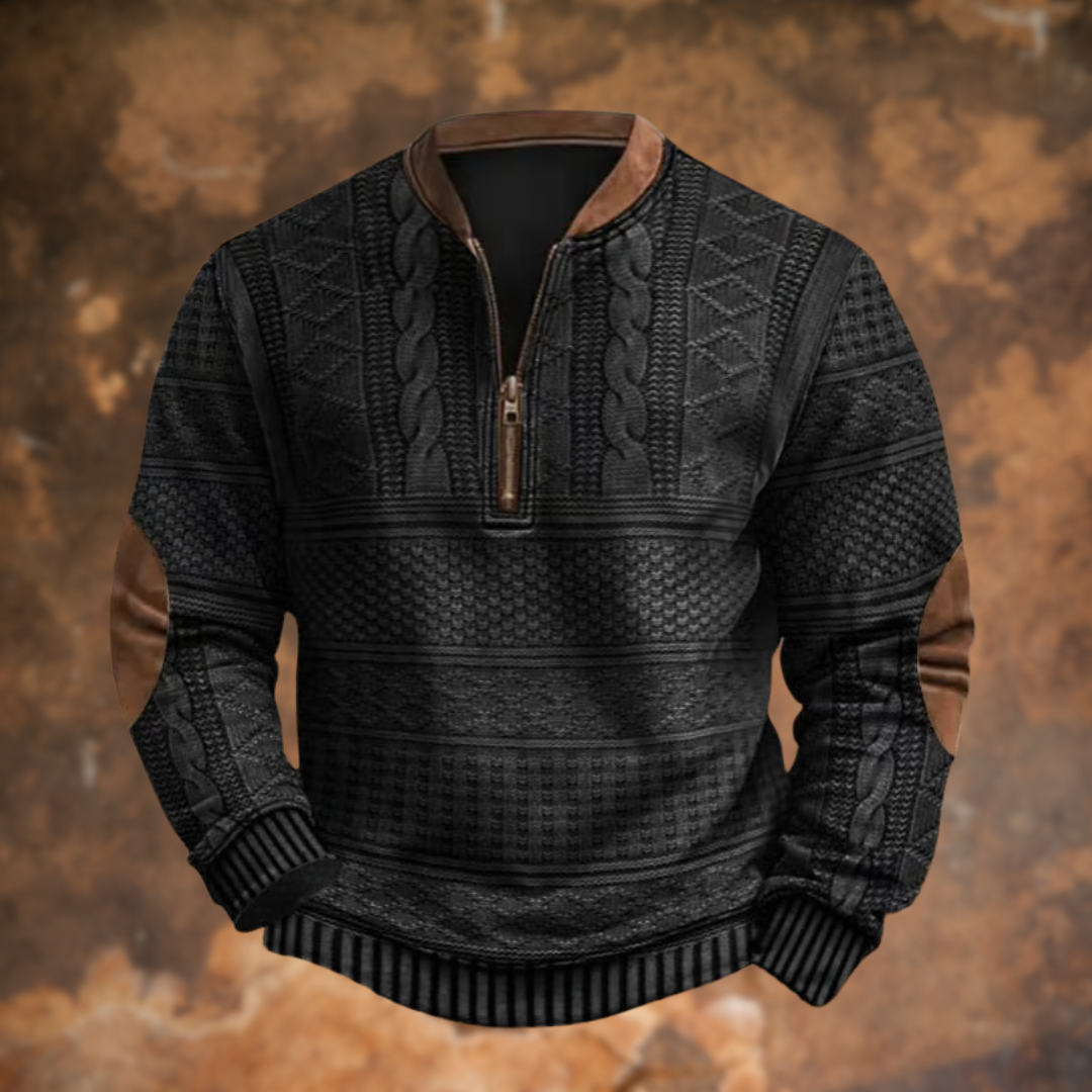 Savrani™ | Maglione con zip decorativa