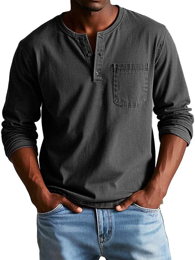 Savrani™ | Maglione Henley vintage