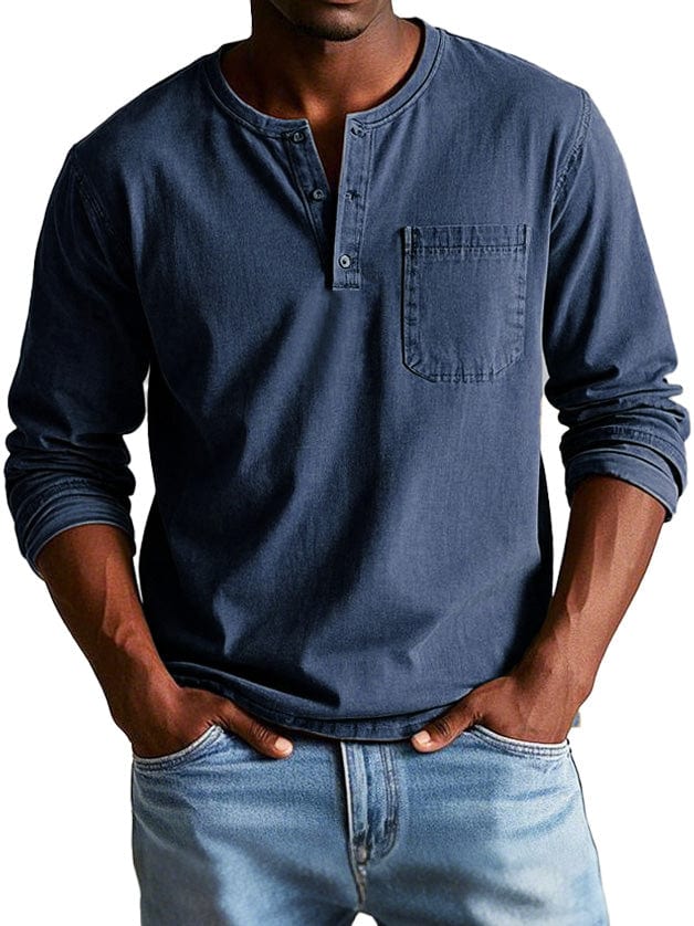 Savrani™ | Maglione Henley vintage
