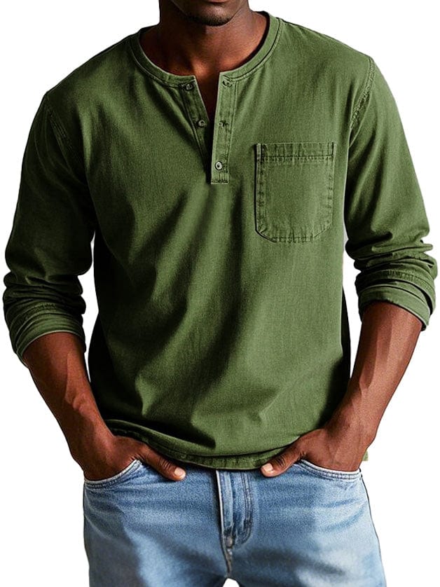 Savrani™ | Maglione Henley vintage