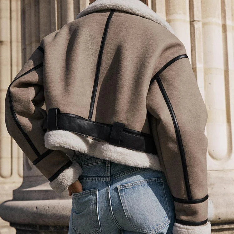 Savrani™ | Giacca in pelle versatile khaki