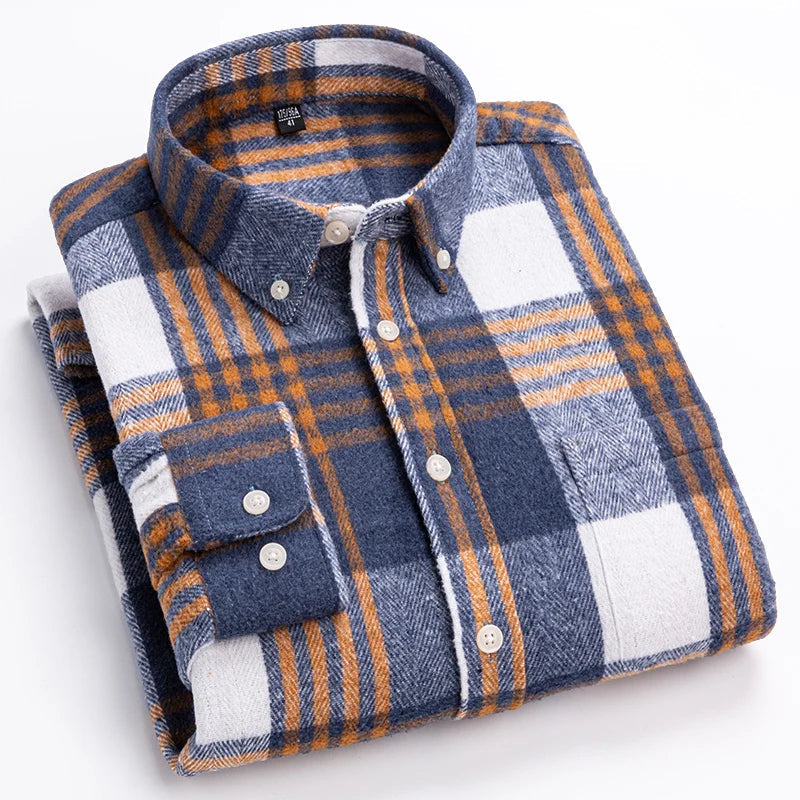 Savrani™ | Camicia a maniche lunghe in cotone a quadri