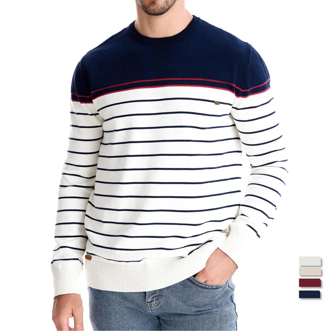 Savrani™ | Maglione da uomo con motivo a righe