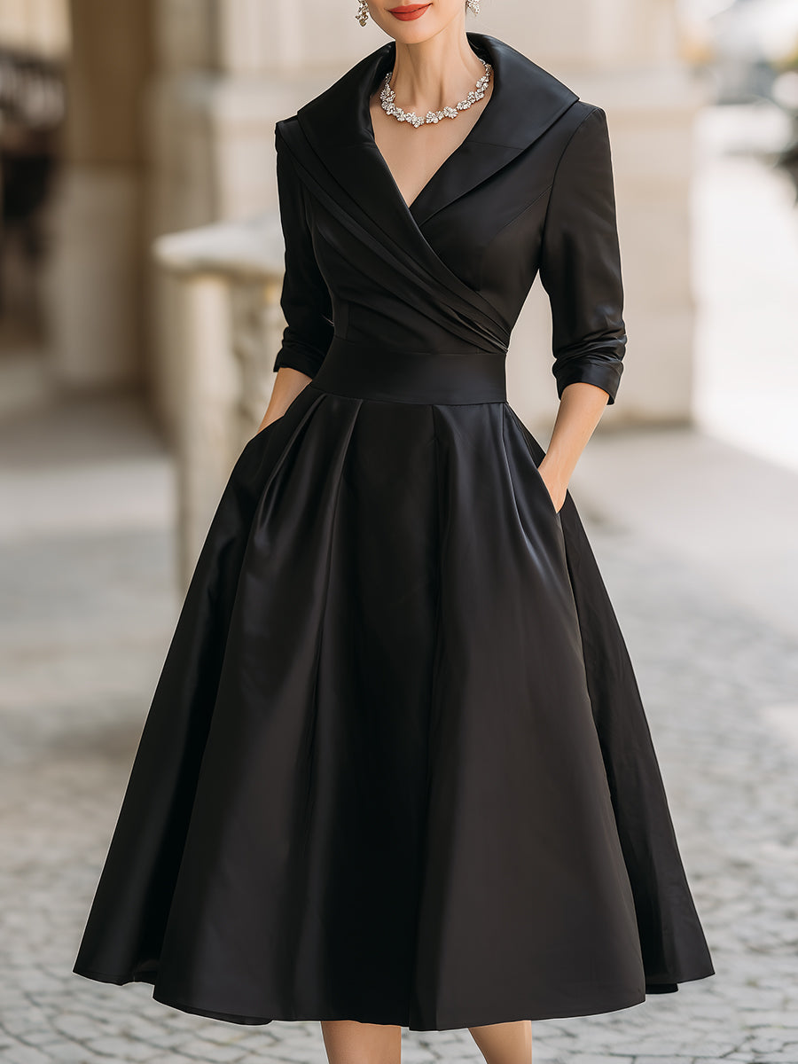Savrani™ | Abito midi in satin