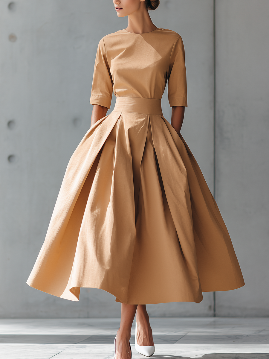 Savrani™ | Abito Maxi Strutturato in Cotone