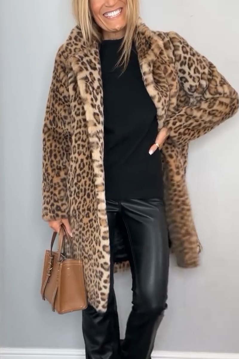 Savrani™ | Cappotto con stampa leopardata