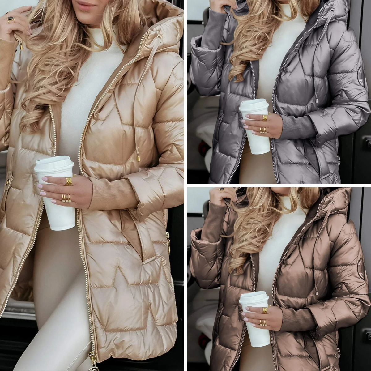 Savrani™ | Cappotto elegante invernale con cappuccio e imbottitura